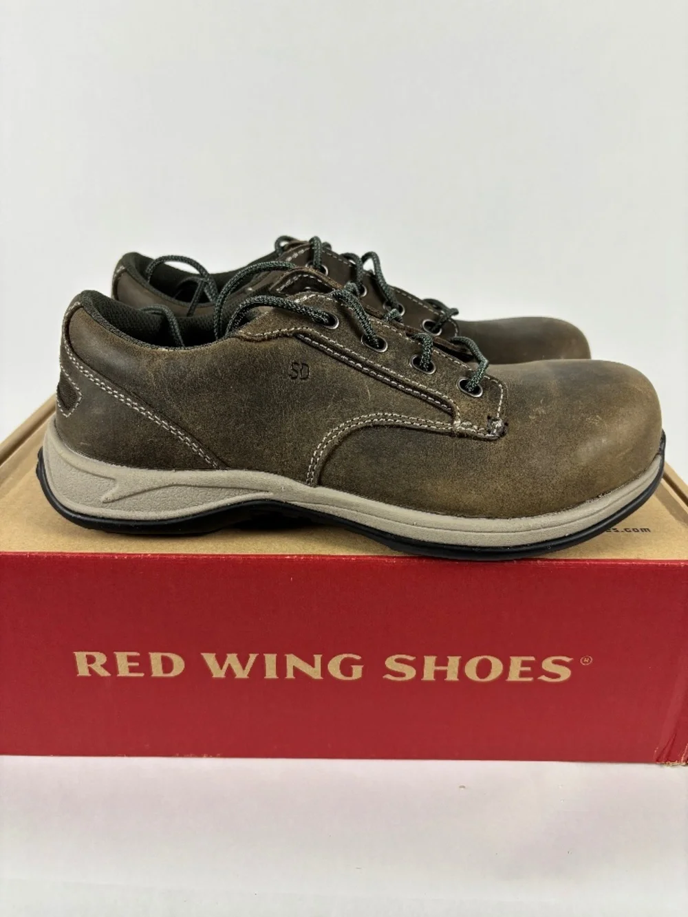 RED WING ComfortPro Safety Toe Womens 9 Brown Work Shoes